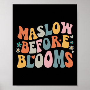 Psychologe Maslow vor Bloom Sped Teacher Clro Poster