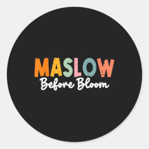 Psychologe Maslow vor Bloom Sped Teacher Clro Runder Aufkleber