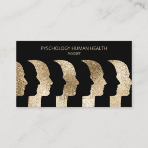 Psychologe Menschliche Gesichter Denkweise Visitenkarte