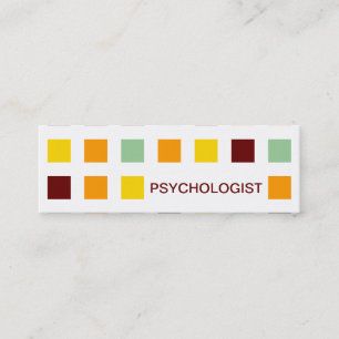 PSYCHOLOGE (Modquadrate) Mini Visitenkarte