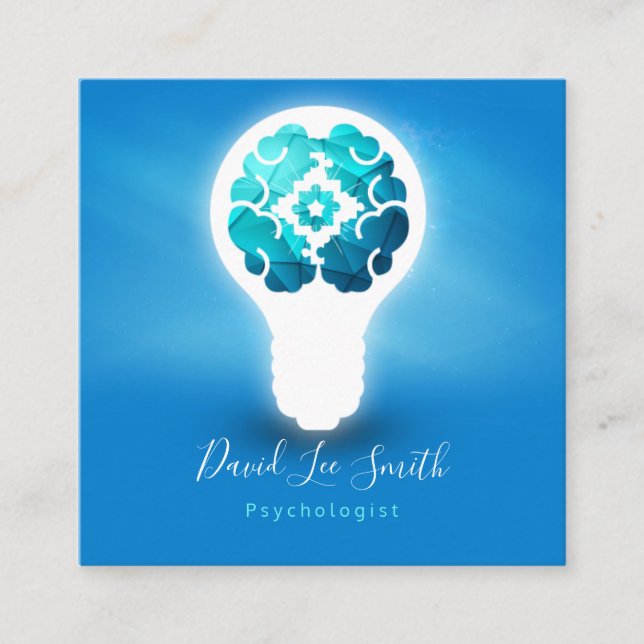 Psychologe / Neurologe Quadratische Visitenkarte (Vorderseite)