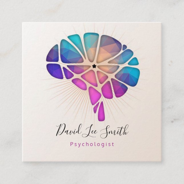 Psychologe / Neurologe Quadratische Visitenkarte (Vorderseite)
