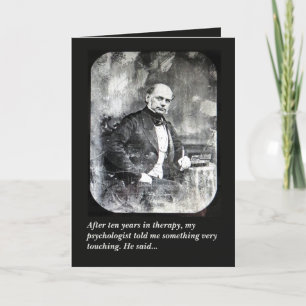 Psychologe Psychologie humorvolle Grußkarte Karte