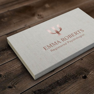 Psychologe-Ratgeber-elegante Leinenverabredung Terminkarte