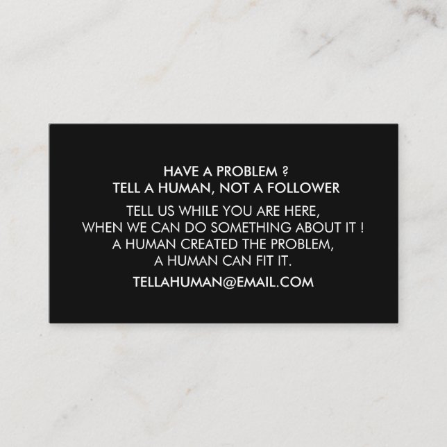 Psychologe Schwarz-weiße Visitenkarte (Vorderseite)