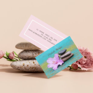 Psychologe Therapeut Zen Steine, Blume Visitenkarte
