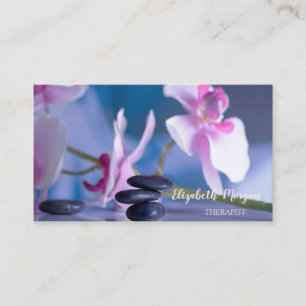 Psychologe Therapeut Zen,Steine, Orchidee Visitenkarte
