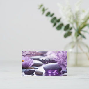 Psychologe Therapeut Zen Steine,Violette Lotus Visitenkarte