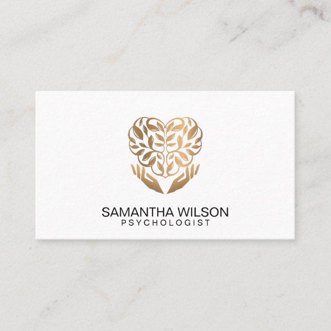 Psychologe Therapeutin Psychiatrist QR Code Busine Visitenkarte (Vorderseite)