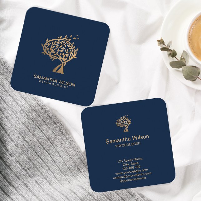 Psychologe Therapeutin Psychiatristin Bus Quadratische Visitenkarte (Von Creator hochgeladen)