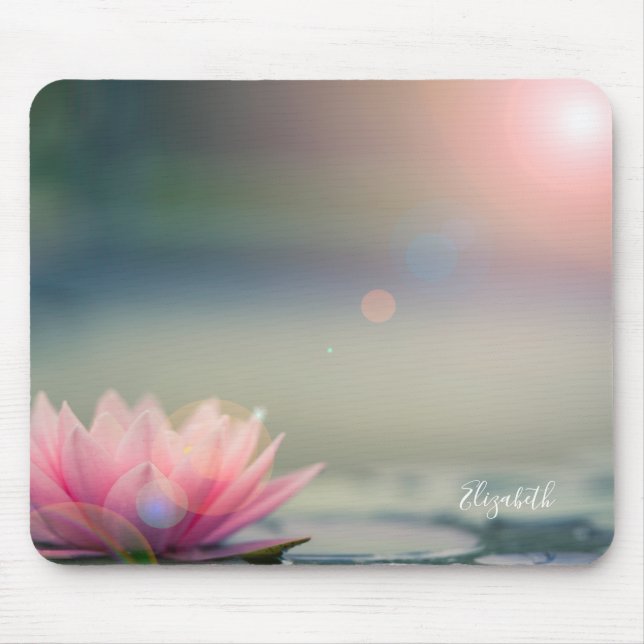 Psychologe Therapeutin Zen Lotus Blume Landschaft Mousepad (Vorne)
