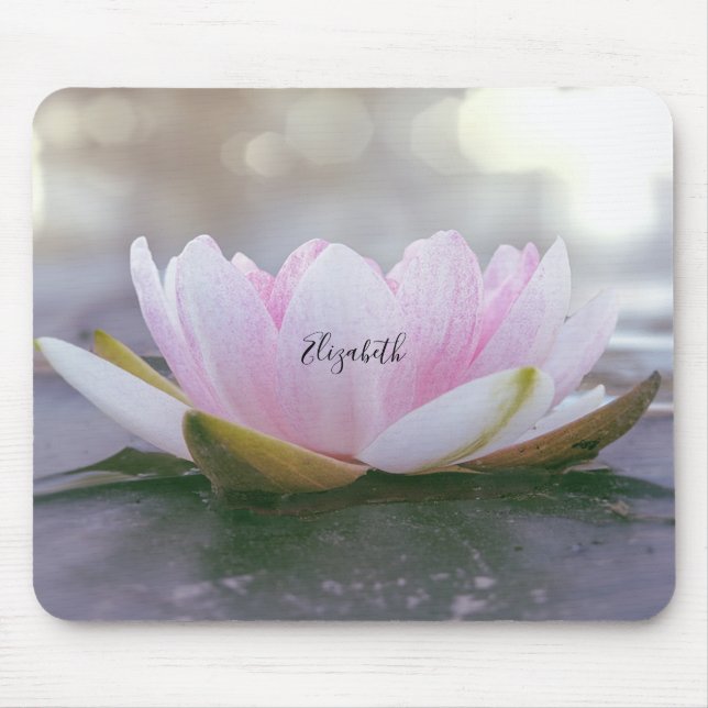 Psychologe Therapeutin Zen, Pink Lotus Blume Mousepad (Vorne)