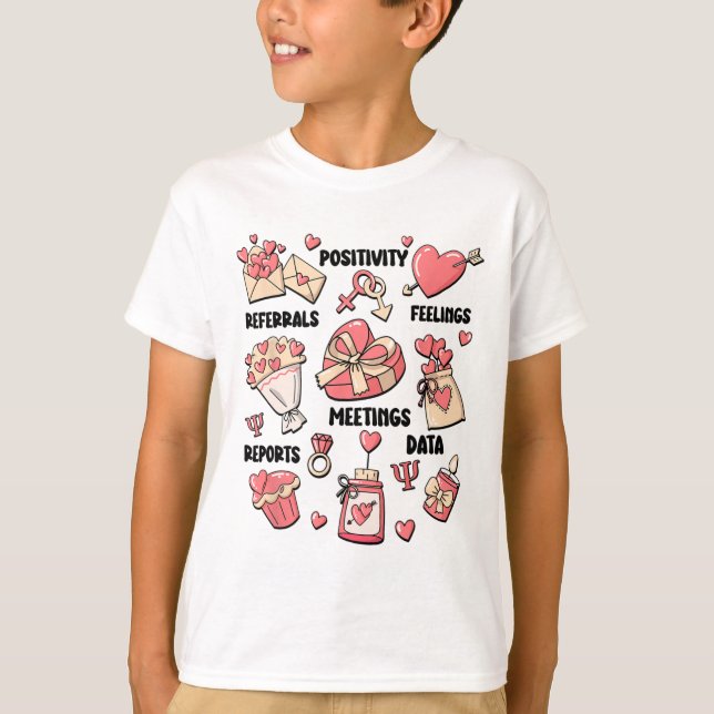 Psychologe Valentine Mental Health der Retro Schoo T-Shirt (Vorderseite)