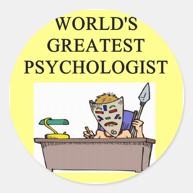 Psychologe Witz Runder Aufkleber (Vorderseite)