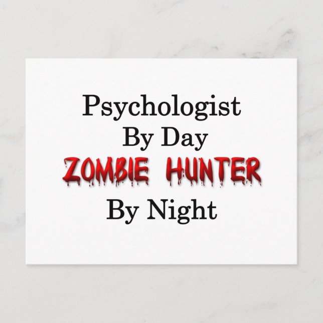 Psychologe/Zombie Hunter Postkarte (Vorderseite)