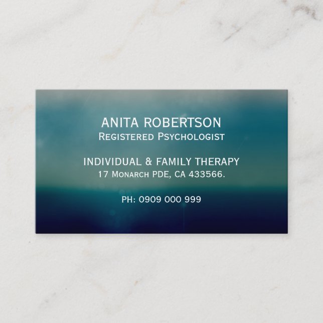 Psychologen ernennen Karten Modernes Grün (Vorderseite)