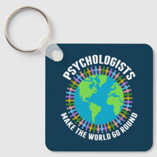 Psychologen machen die Welt zum Alltag in der Psyc Schlüsselanhänger