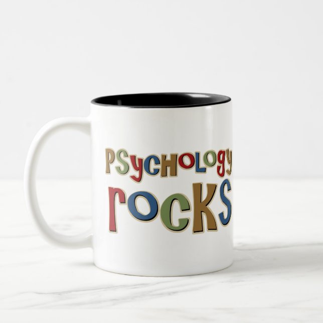 Psychologie-Felsen Zweifarbige Tasse (Links)