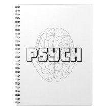 Psychologie-Gehirn-Notizbuch