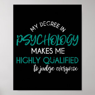 Psychologie Grad Funny Sarcastic Psychologin Psy Poster