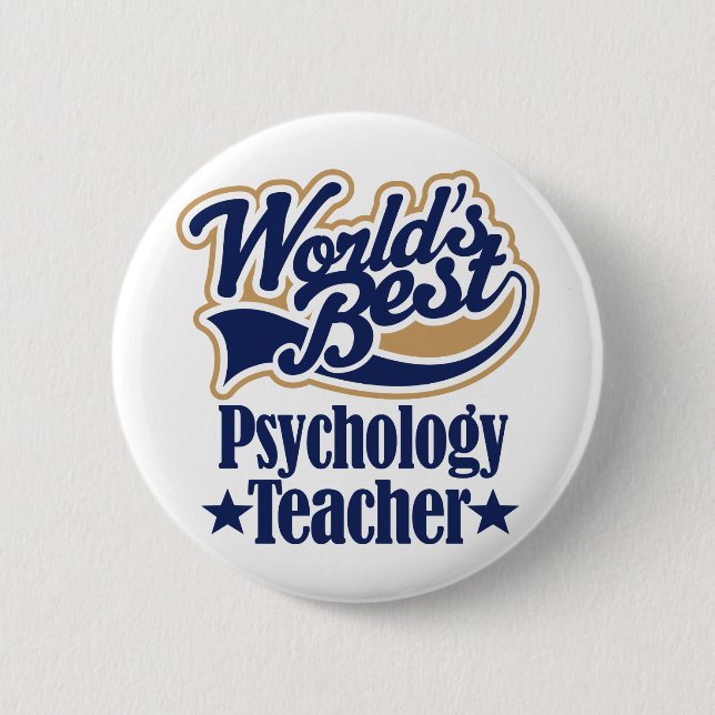 Psychologie-Lehrer-Geschenk für Button (Vorderseite)