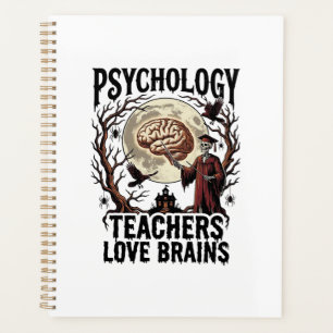 Psychologie-Lehrer Halloween Gehirn Liebhaber Goth Planer