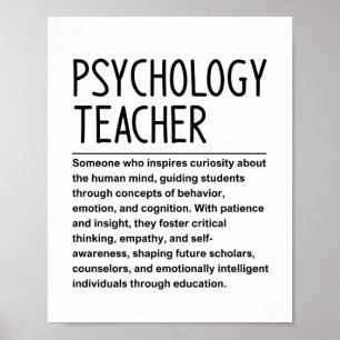 Psychologie-Lehrer Poster