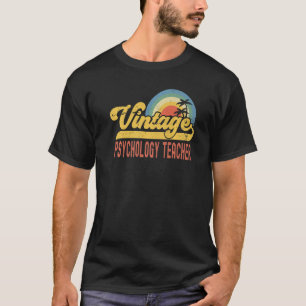 Psychologie-Lehrer Vintage-Sonnenuntergang Beruf R T-Shirt