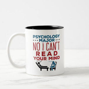 Psychologie Major Nein, ich kann deinen Geist nich Zweifarbige Tasse