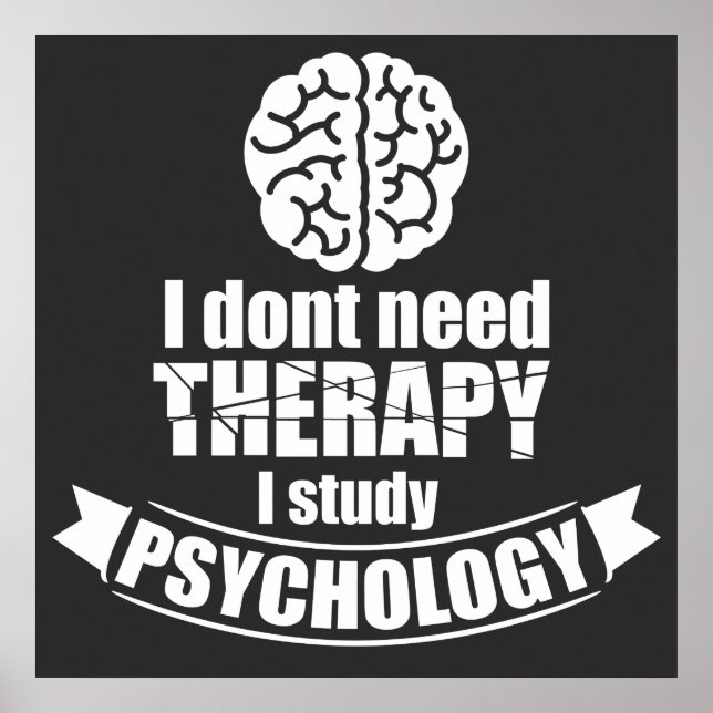 Psychologie Student Funny Quote Poster (Vorne)