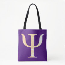 Psychologie-Symbol Lila Tote-Tasche
