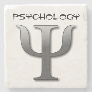 Psychologie-Symbol-Stein-Untersetzer Steinuntersetzer