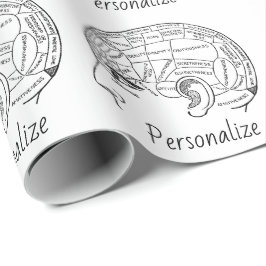 Psychologie Vintage Phrenologie Psychiatrie Geschenkpapier