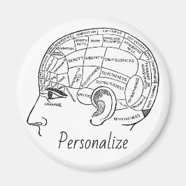 Psychologie Vintage Phrenologie Psychiatrie Magnet