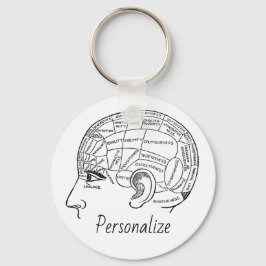 Psychologie Vintage Phrenologie Psychiatrie Schlüsselanhänger