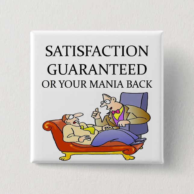 PSYCHOLOGIE-Witz Button (Vorderseite)