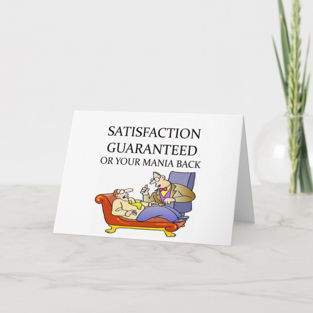 PSYCHOLOGIE-Witz Karte (Vorderseite)