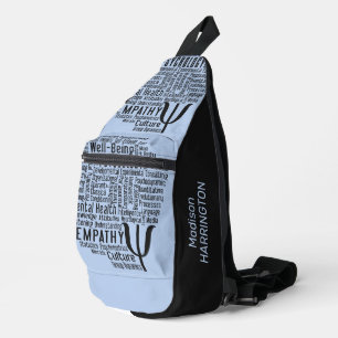 PSYCHOLOGIE Word Cloud individuelle Name & Color Crossbody Bag