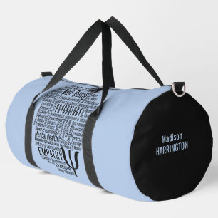 PSYCHOLOGIE Word Cloud individuelle Name & Color Duffle Bag