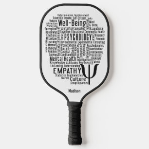 PSYCHOLOGIE Word Cloud individuelle Name Pickleball Schläger