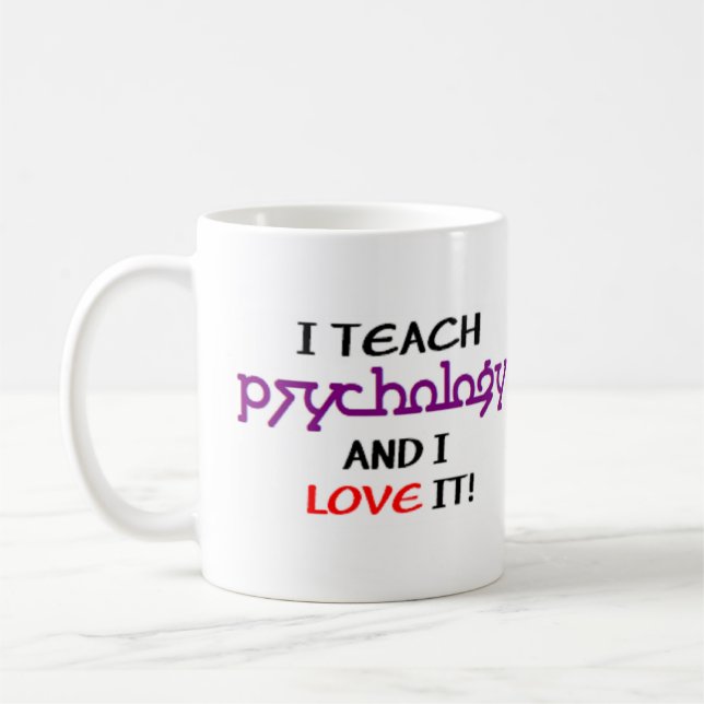 Psychologieunterricht und Liebe Kaffeetasse (Links)