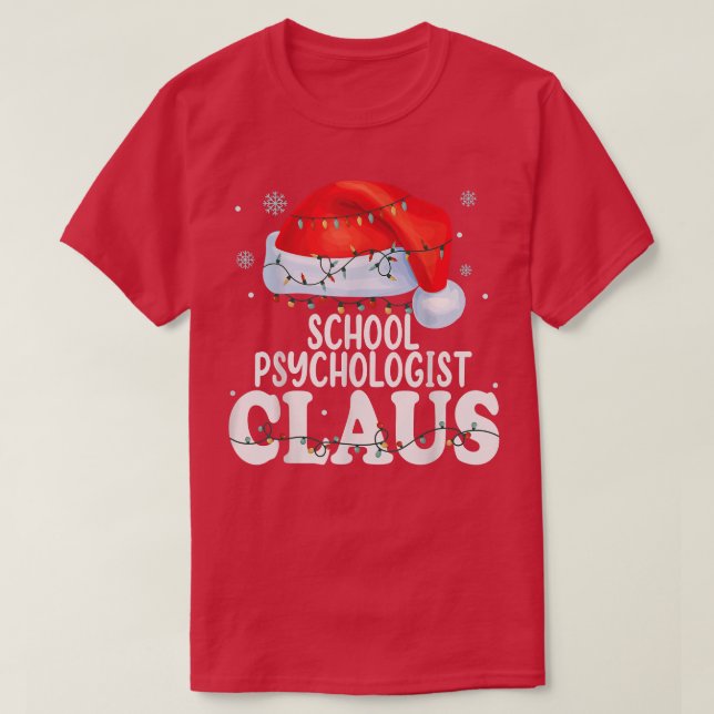 Psychologin Claus Christmas Funny Matching T-Shirt (Design vorne)