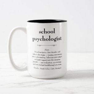 Psychologin der Schule Definition Danke Geschenk Zweifarbige Tasse