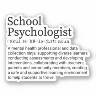 Psychologin der Schule Definition Schule Psycholog Aufkleber