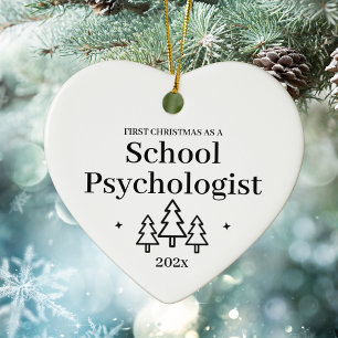 Psychologin der Schule - Erste Weihnachtsfeier Keramik Ornament