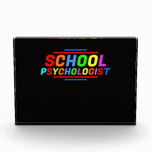 Psychologin der Schule - Geschenk für Psychologie Fotoblock