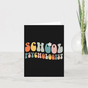 Psychologin der Schule Groovy Retro Vintag Psychol Karte