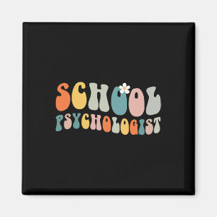 Psychologin der Schule Groovy Retro Vintag Psychol Magnet