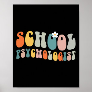 Psychologin der Schule Groovy Retro Vintag Psychol Poster