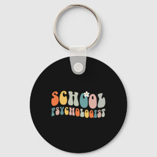 Psychologin der Schule Groovy Retro Vintag Psychol Schlüsselanhänger